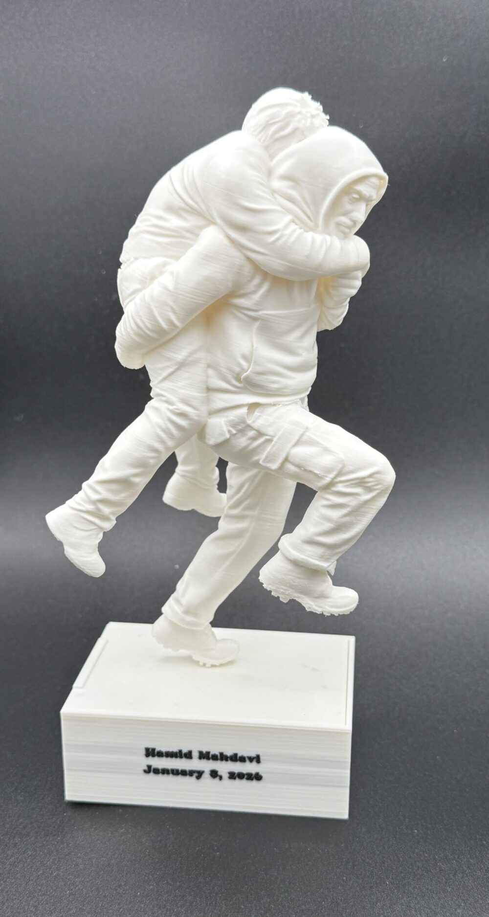 Decorative Statue of Hamid Mahdavi — A Tribute to Courage and Humanity